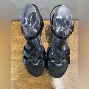 Aerosoles Wedge Sandals Braided Straps with Ankle Buckle